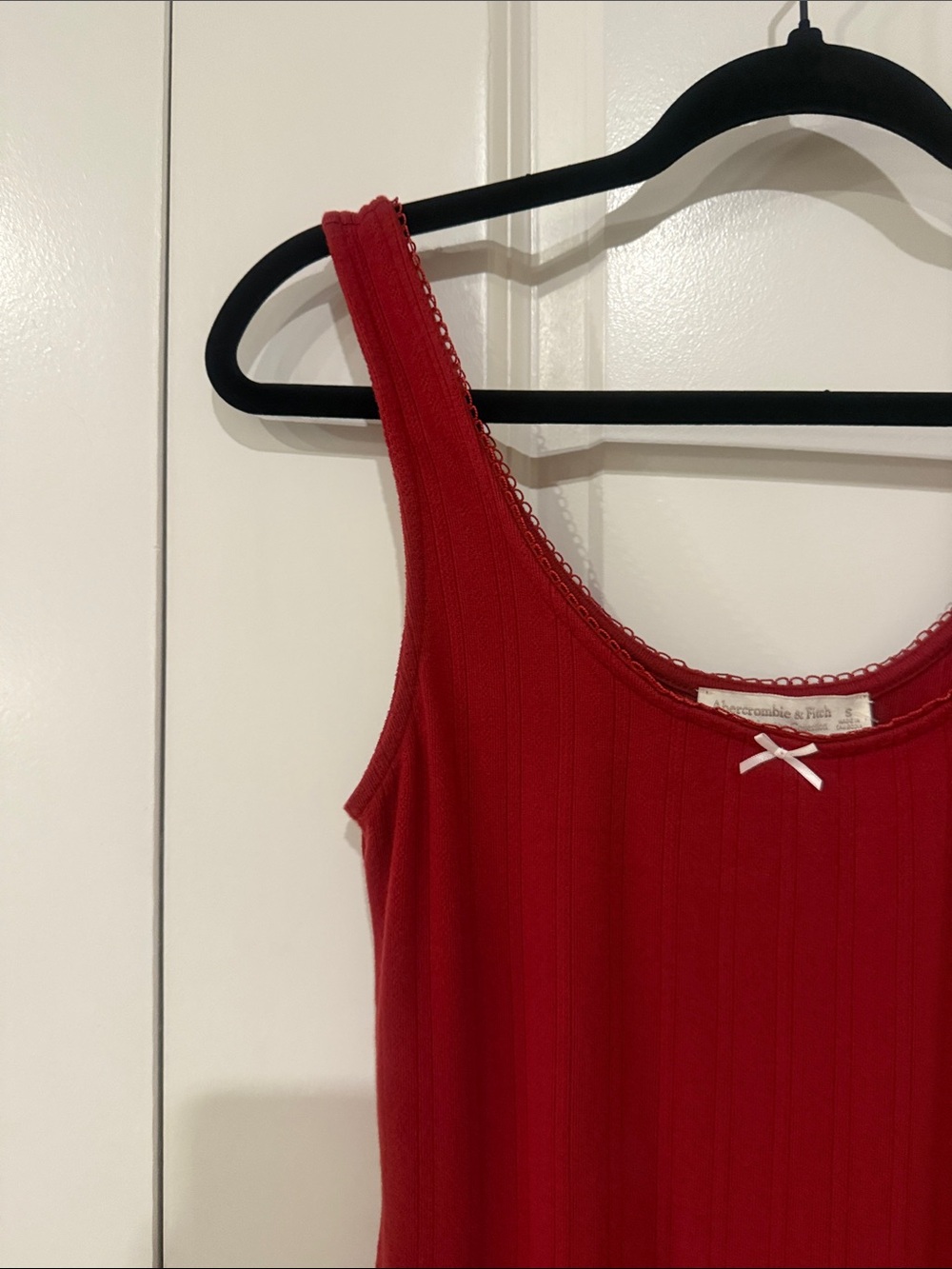 Abercrombie & Fitch Red Ribbed Tank Nightdress - Picture 6 of 13